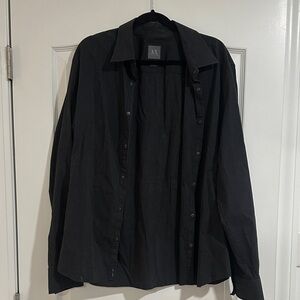 Armani Exchange Black Casual Button Down Shirt